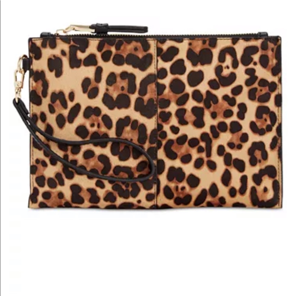 INC Leopard Wristlet Clutch NWT